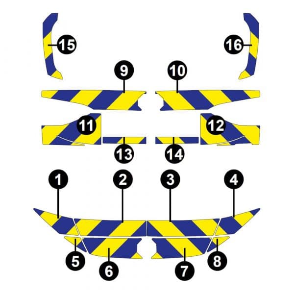 Kit Jaune-Bleu Partiel - MG ZS (2024) – Image 2